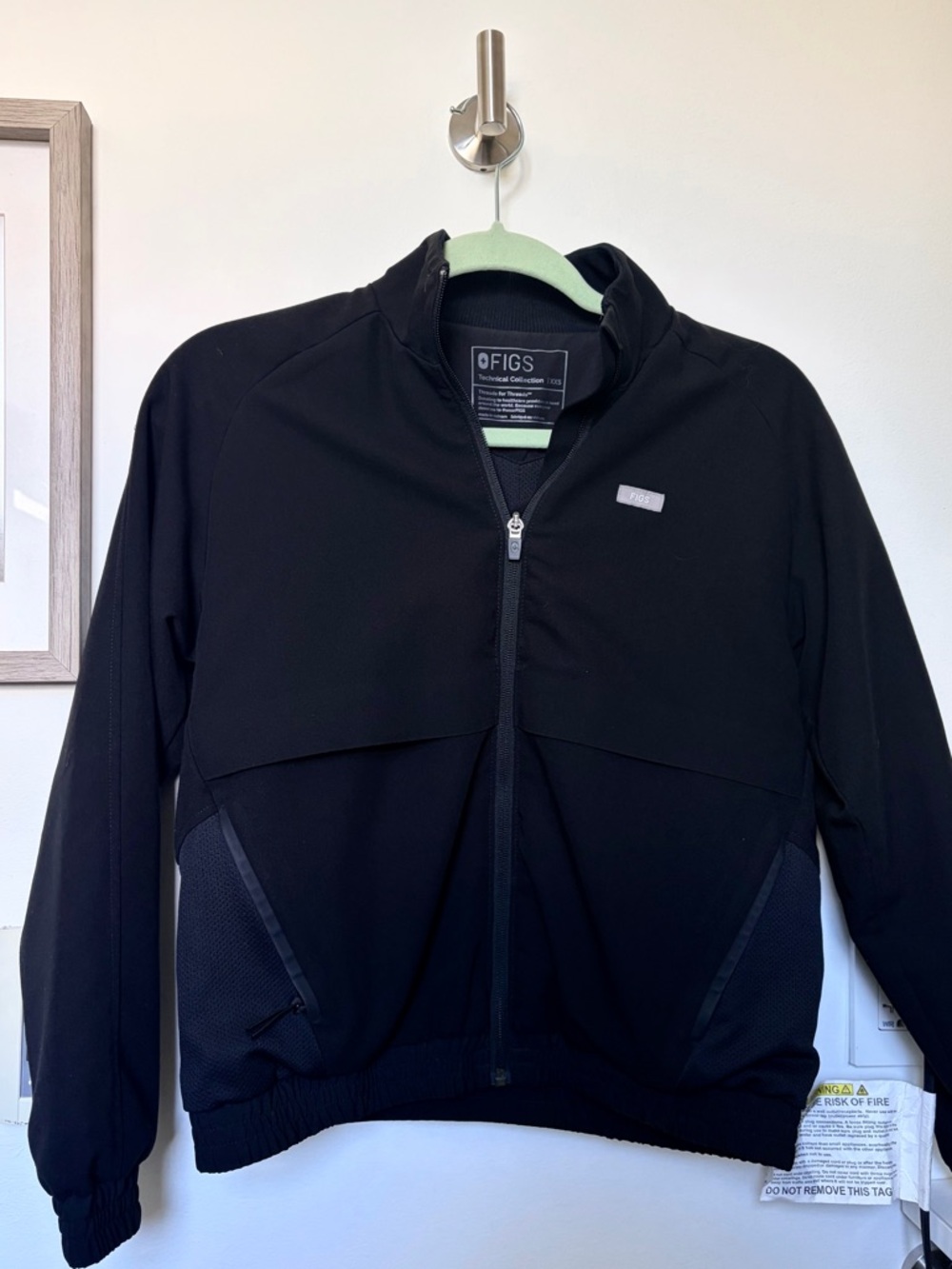 Figs Black Lightweight Sydney Full-Zip Jacket XXS